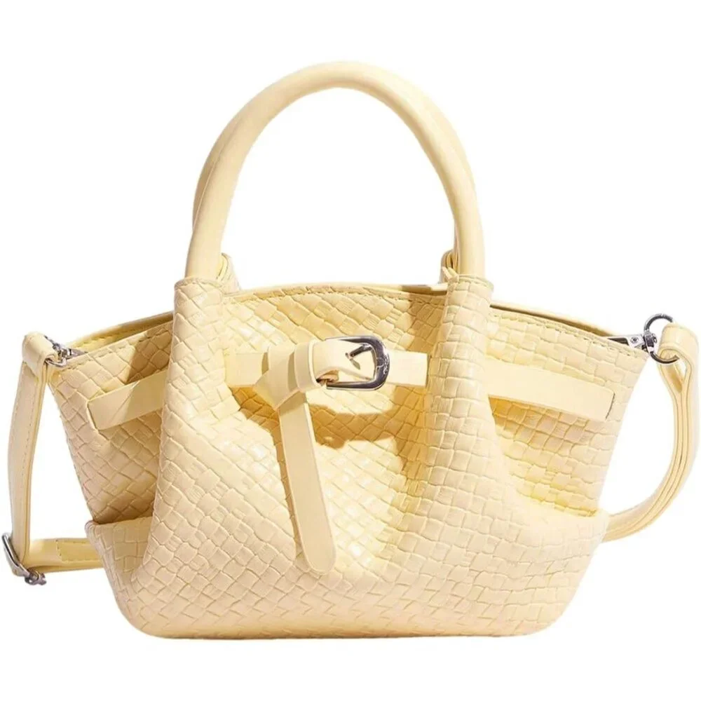 Leather Crossbody Bag Women's Party Faux Leather Top Handle Adjustable Strap
